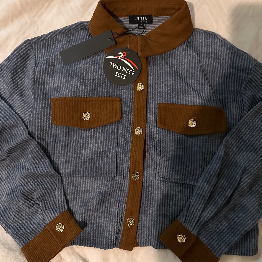 Women corduroy top and pants